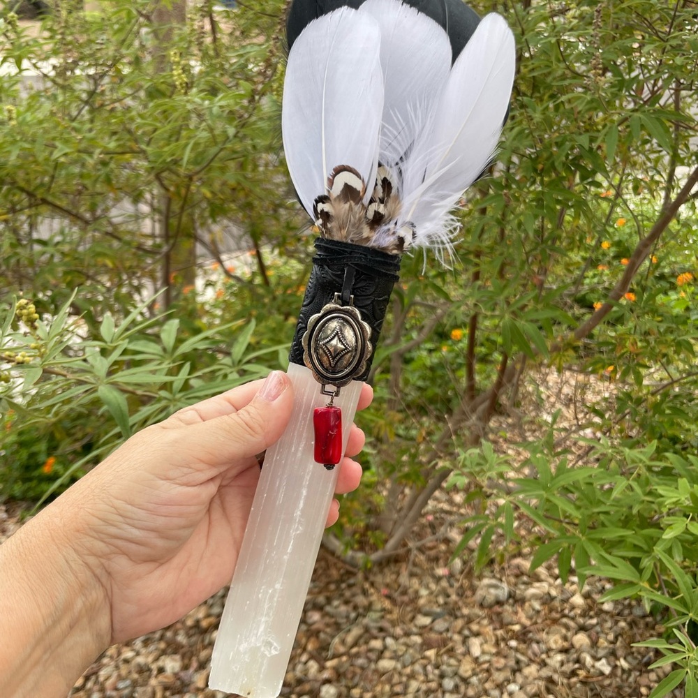 Big Selenite crystal Wand Spiritual Cleansing